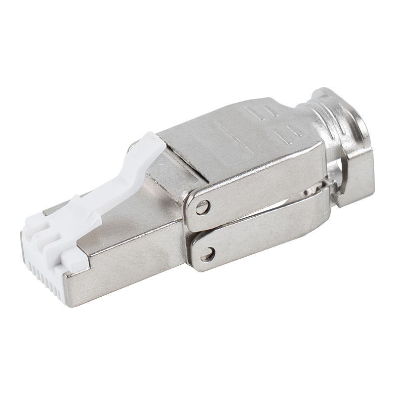 Cat6A 차폐 푸시다운 유형 툴리스 RJ45 커넥터 RJ-602S-1-C6A Cat6A 차폐 푸시다운 유형 툴리스 RJ45 커넥터 RJ-602S-1-C6A