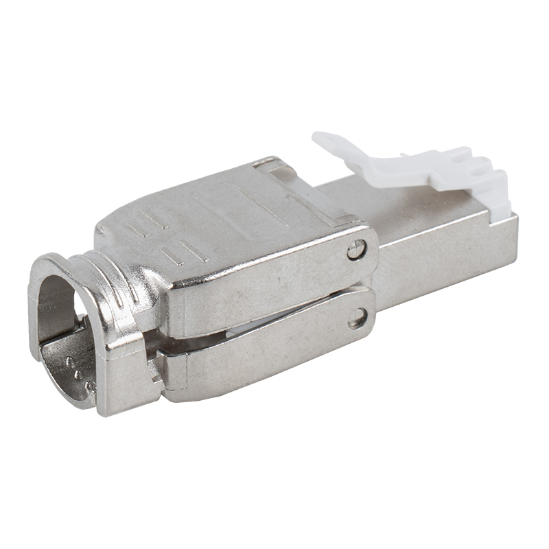 Cat6A 차폐 푸시다운 유형 툴리스 RJ45 커넥터 RJ-602S-1-C6A