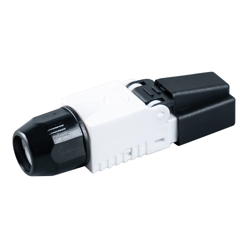 Cat7 비차폐 툴리스 RJ45 커넥터(헤드에 플라스틱 캡 포함) RJ-G50U-1-C7