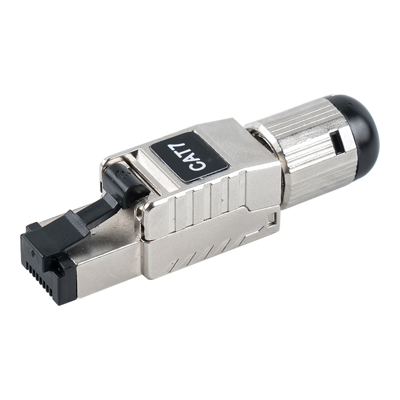 Cat7 차폐 툴리스 RJ45 커넥터(검은색 플라스틱 스프링 클립 포함) RJ-G60S-1-C7 Cat7 차폐 툴리스 RJ45 커넥터(검은색 플라스틱 스프링 클립 포함) RJ-G60S-1-C7