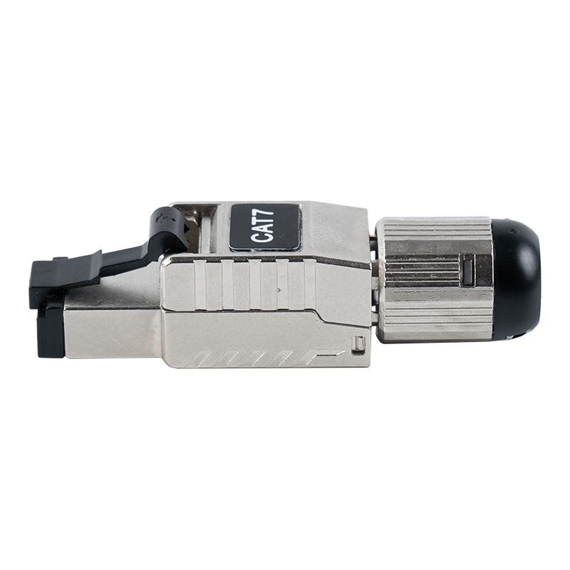 Cat7 차폐 툴리스 RJ45 커넥터(검은색 플라스틱 스프링 클립 포함) RJ-G60S-1-C7 Cat7 차폐 툴리스 RJ45 커넥터(검은색 플라스틱 스프링 클립 포함) RJ-G60S-1-C7
