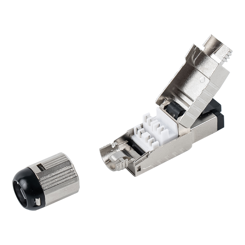 Cat7 차폐 툴리스 RJ45 커넥터(검은색 플라스틱 스프링 클립 포함) RJ-G60S-1-C7 Cat7 차폐 툴리스 RJ45 커넥터(검은색 플라스틱 스프링 클립 포함) RJ-G60S-1-C7