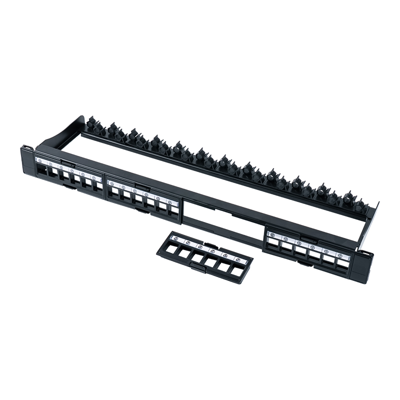 19인치 1U 24포트 비차폐 랙 마운트(분리형 창) SP-3404-24P