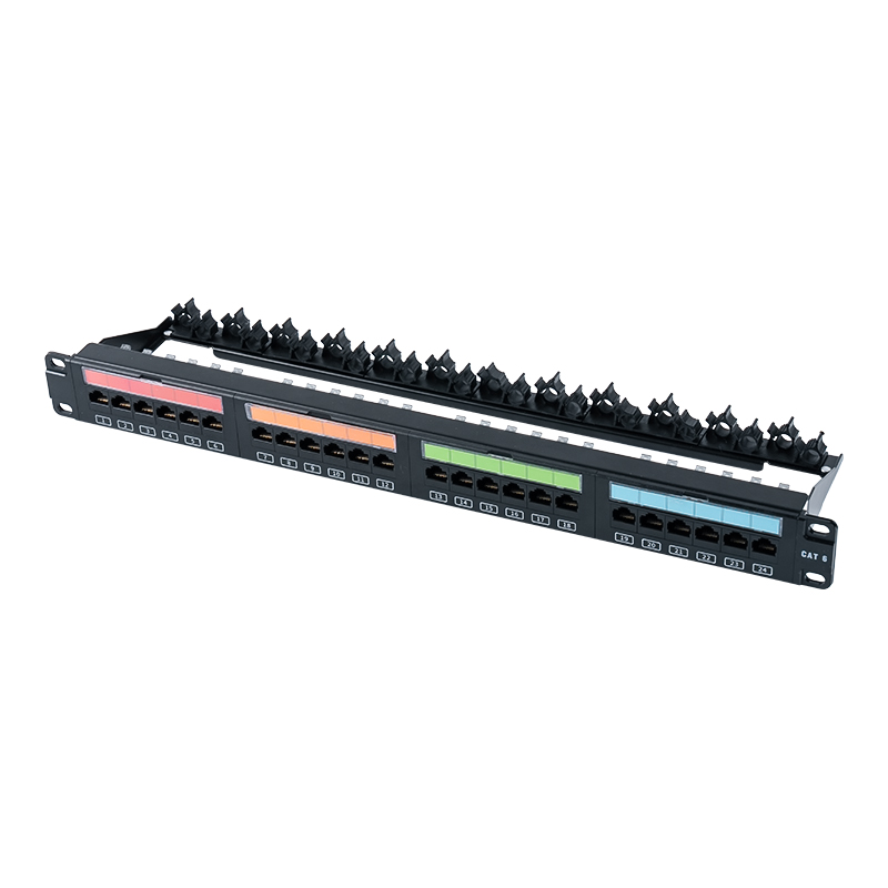 19인치 1U 24포트 비차폐 랙(플립탑 플라스틱 창) SP-3405-24P